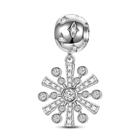 gon- Sterling Silver Ice Crystal Magic Dangle Charms In White Gold Plated