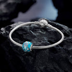 Jellyfish Tarnish-resistant Silver Charms With Enamel In White Gold Plated