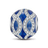 Sterling Silver Timelessness Charms With Enamel In White Gold Plated