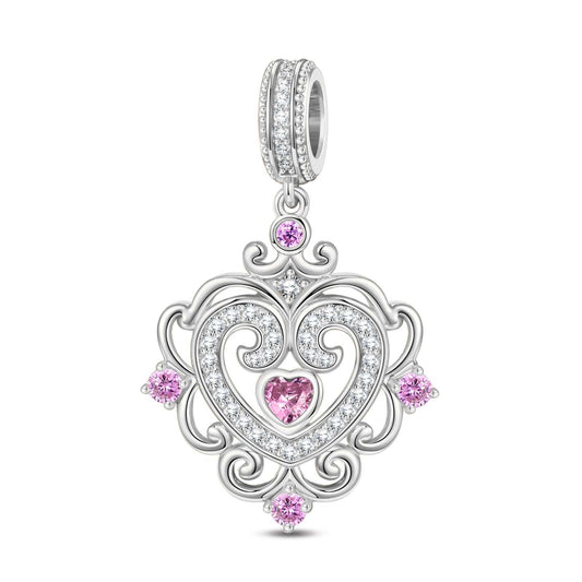 gon- Sterling Silver The Queen Dangle Charms In White Gold Plated