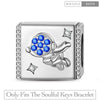 Sterling Silver Enjoy the Space Rectangular Charms In White Gold Plated