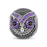 Sterling Silver Enchanted Owl Charms In Blackened 925 Sterling silver Plated