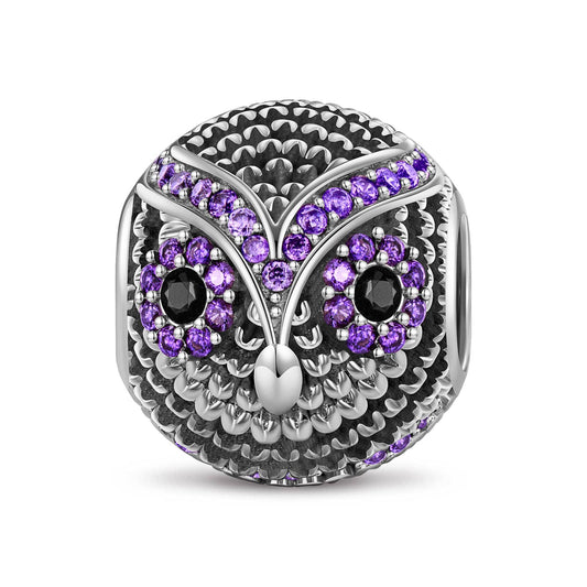 gon- Sterling Silver Enchanted Owl Charms In Blackened 925 Sterling silver Plated