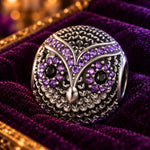 Sterling Silver Enchanted Owl Charms In Blackened 925 Sterling silver Plated