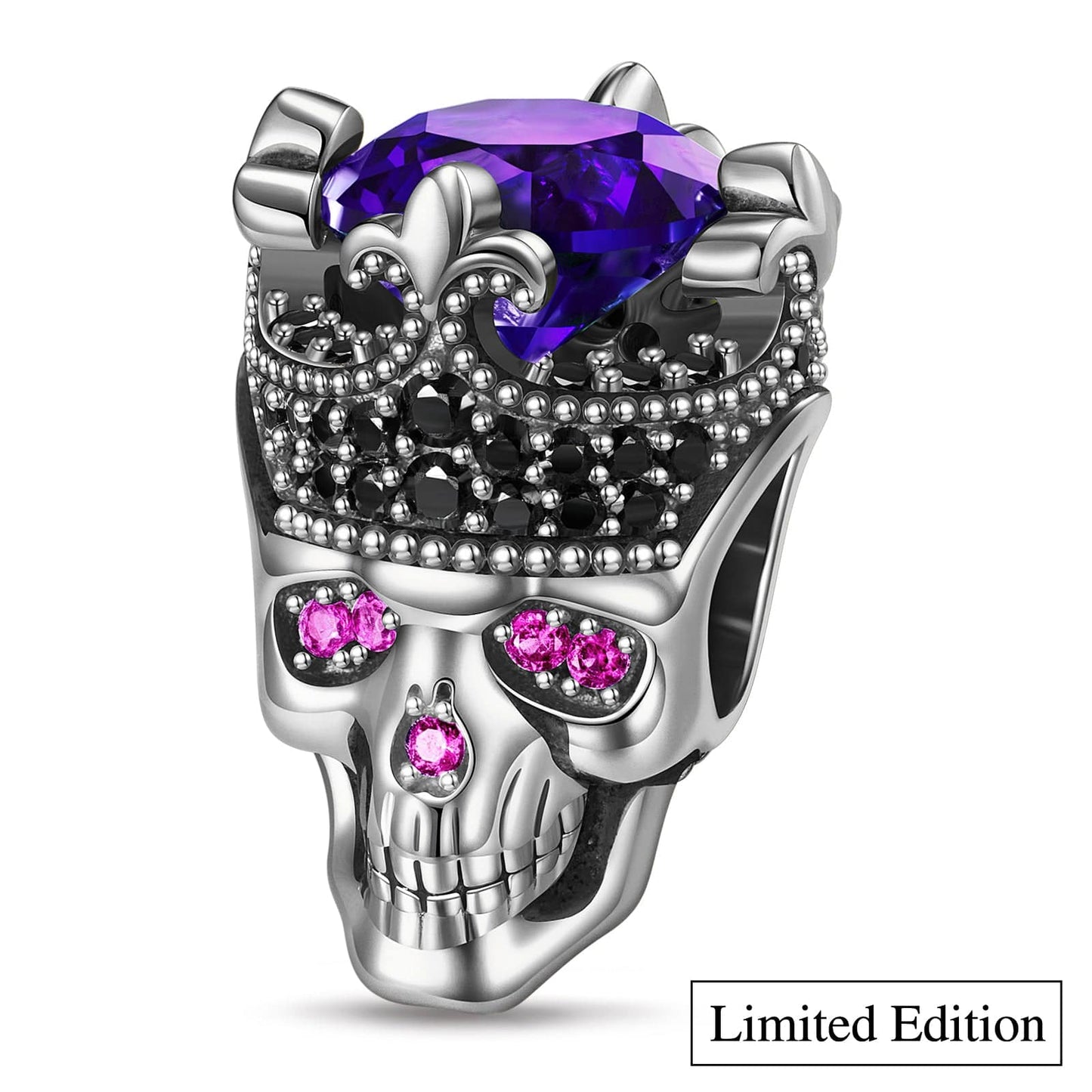 Limited Edition Flash Sale: Sterling Silver King Skull Charms In Blackened 925 Sterling silver Plated