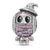 Luminous Sterling Silver Cowboy Mummy Charms With Enamel In Blackened 925 Sterling silver Plated