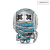Luminous Sterling Silver Reaper Mummy Charms With Enamel In Blackened 925 Sterling silver Plated