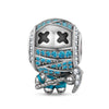 Luminous Sterling Silver Reaper Mummy Charms With Enamel In Blackened 925 Sterling silver Plated