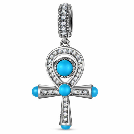 gona- Sterling Silver Scepter of Light Dangle Charms In Blackened 925 Sterling Silver