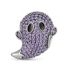 Sterling Silver Adorable Phantom Charms With Enamel In Blackened 925 Sterling Silver