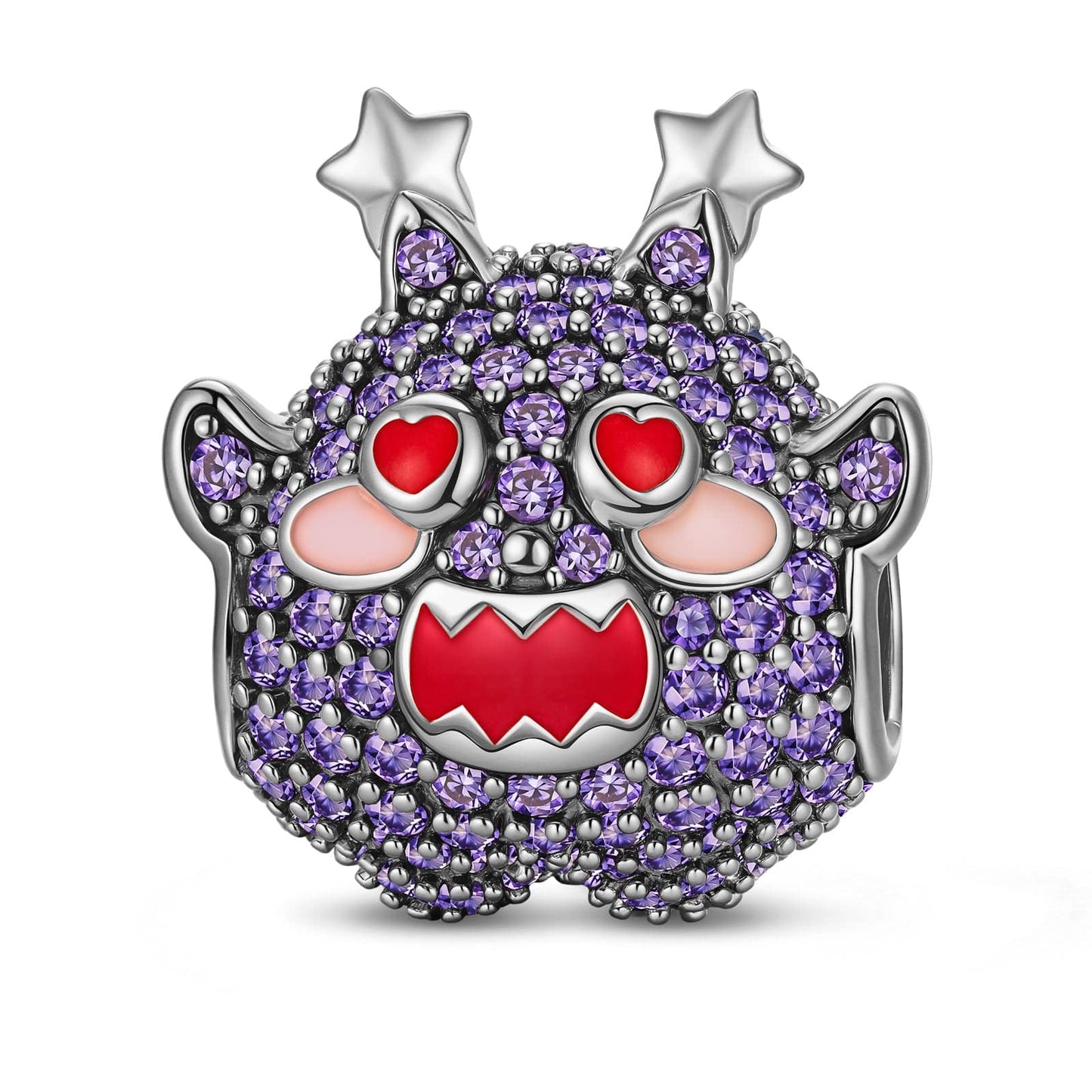 Sterling Silver Cute Critter Charms With Enamel In Blackened 925 Sterling Silver
