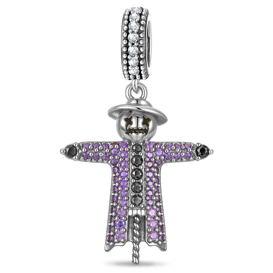 gona- Sterling Silver Skeleton Sentinel Dangle Charms In Blackened 925 Sterling Silver