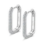 Shimmering Beauty Tarnish-resistant Silver Classic Earrings with Sterling Silver Ear Post In White Gold Plated