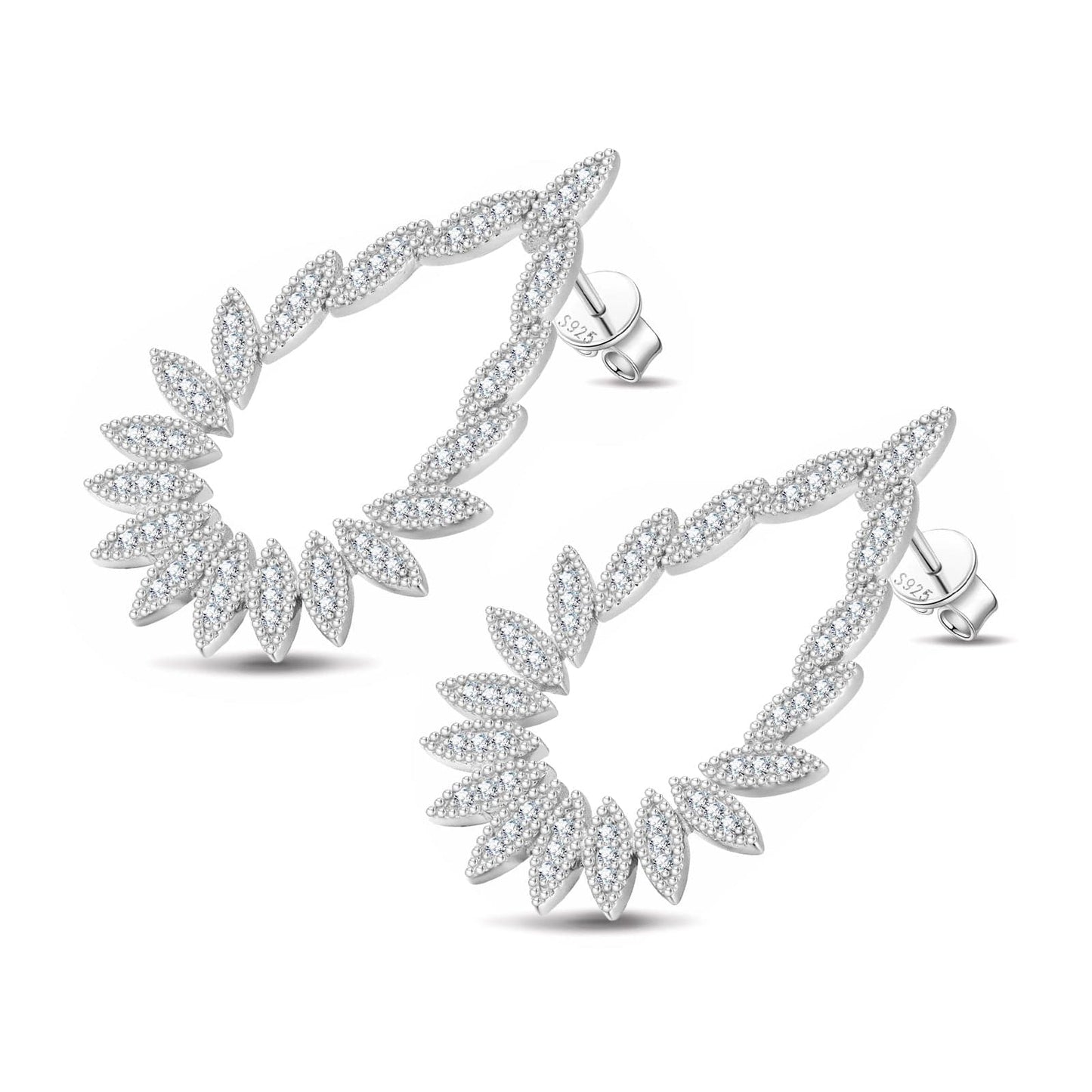 [💥As @JeannieBASMR's Pick] Blossoming Phoenix Tarnish-resistant Silver Classic Earrings with Sterling Silver Ear Post In White Gold Plated
