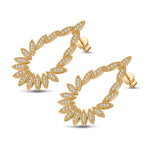 Blossoming Phoenix Tarnish-resistant Silver Classic Earrings with Sterling Silver Ear Post In 14K Gold Plated