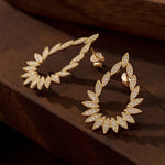 Blossoming Phoenix Tarnish-resistant Silver Classic Earrings with Sterling Silver Ear Post In 14K Gold Plated