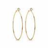 Tarnish-resistant Silver L Size Classic Hoop Earrings with Sterling Silver Ear Post In 14K Gold Plated