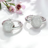 Sterling Silver White Zirconia Minimalist Hoop Earrings In White Gold Plated