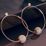 Shinning Charms Tarnish-resistant Silver Charms Earrings Set In Rose Gold Plated