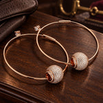 Shining Charms Tarnish-resistant Silver Charms Earrings Set In Rose Gold Plated