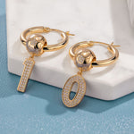 Sterling Silver Team Soul Charms Earrings Set In 14K Gold Plated