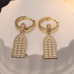 Sterling Silver Gorgeous and Elegant Charms Earrings Set In 14K Gold Plated