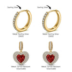 Sterling Silver Cherished Moments Charms Earrings Set In 14K Gold Plated