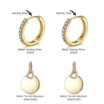 Sterling Silver Adjustable Rope Chain Necklace with Slider Clasp Customizable Engraving Pages of Love Charms Earrings Set In 14K Gold Plated