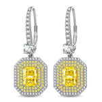 Sterling Silver Golden Allure Earrings In White Gold Plated