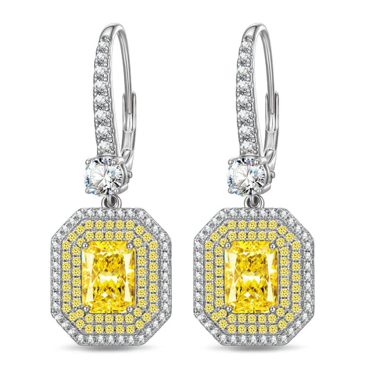 gona- Sterling Silver Golden Allure Earrings In White Gold Plated