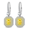Sterling Silver Golden Allure Earrings In White Gold Plated