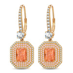 Sterling Silver Rose Dawn Earrings In 14K Gold Plated