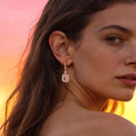 Sterling Silver Rose Dawn Earrings In 14K Gold Plated