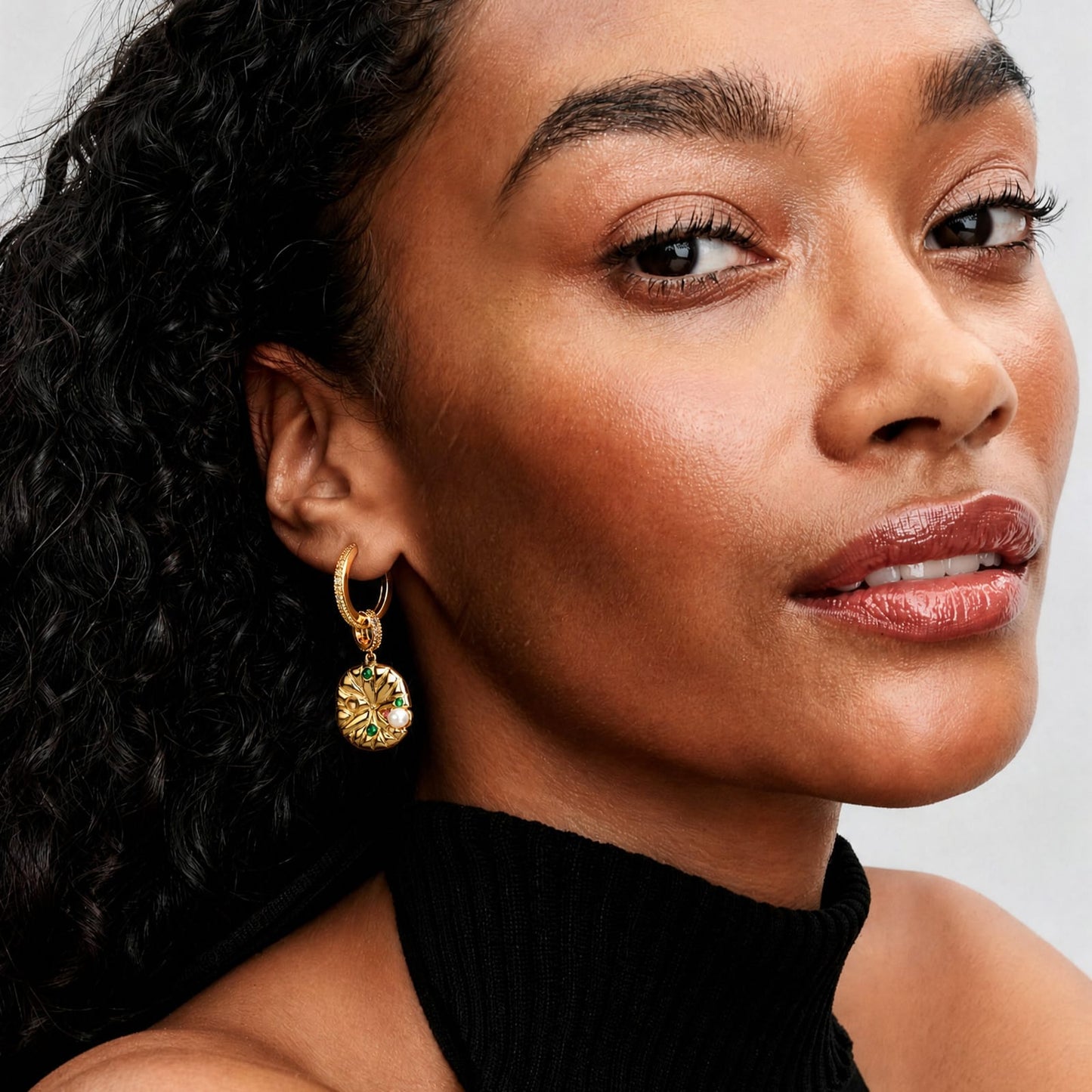 Sterling Silver Sweet Escapes Charm Earrings Set in 14K Gold Plated