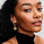 Sterling Silver Sweet Escapes Charm Earrings Set in 14K Gold Plated