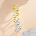 Sterling Silver Personalised Golden Cross Earrings In 14K Gold Plated