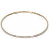 Sterling Silver Classic Tennis Necklace In 14K Gold Plated