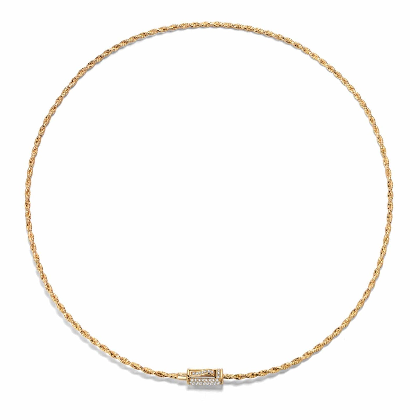 Sterling Silver Braided Knot Rope Choker Necklace In 14K Gold Plated