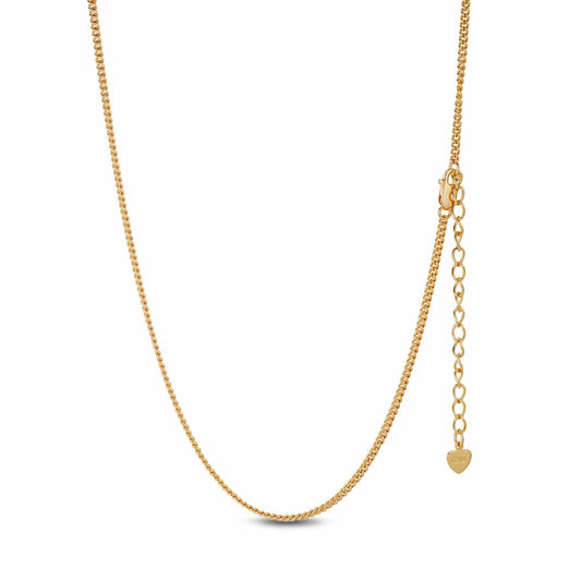 gon- Sterling Silver Classic Chain Necklace In 14K Gold Plated