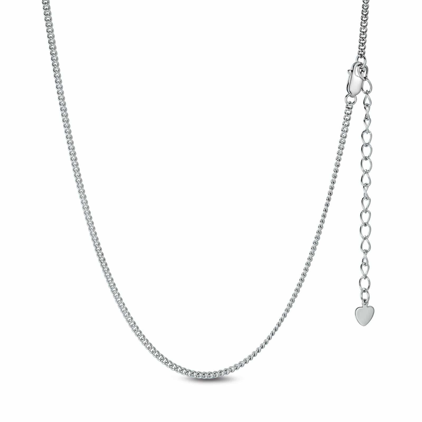 STERLING SILVER CLASSIC CHAIN NECKLACE IN WHITE GOLD PLATED – GONA