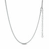 Sterling Silver Classic Chain Necklace In White Gold Plated