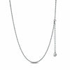 Sterling Silver Classic Rope Chain Necklace In White Gold Plated