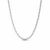Sterling Silver Classic Double Cross Chain Necklace In White Gold Plated