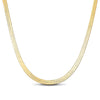 Sterling Silver 3.2mm Flat Snake Chain Necklace In 14K Gold Plated