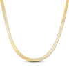 Sterling Silver 4.0mm Flat Snake Chain Necklace In 14K Gold Plated