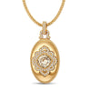 Memory Locket Rope Chain Necklace In 14K Gold Plated - Created With SWAROVSKI® Crystals