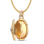 Memory Locket Rope Chain Necklace In 14K Gold Plated - Created With SWAROVSKI® Crystals