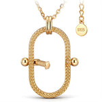 Interchangeable Charm Holder Necklace – Versatile Archway Pendant, Customize with Any Charms, 925 Sterling Silver Chain (23.2” + 2” Extender)