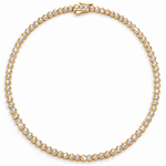 5.8 CTW Lab-Grown Diamond Honeycomb Tennis Necklace In Tarnish-Resistant Silver (S180), 16 in / 40.64 cm (Includes IGI Certification from International Gemological Institute)