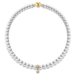 Golden Heart Tarnish-resistant Silver 8mm Pearl Necklace In 14K Gold Plated